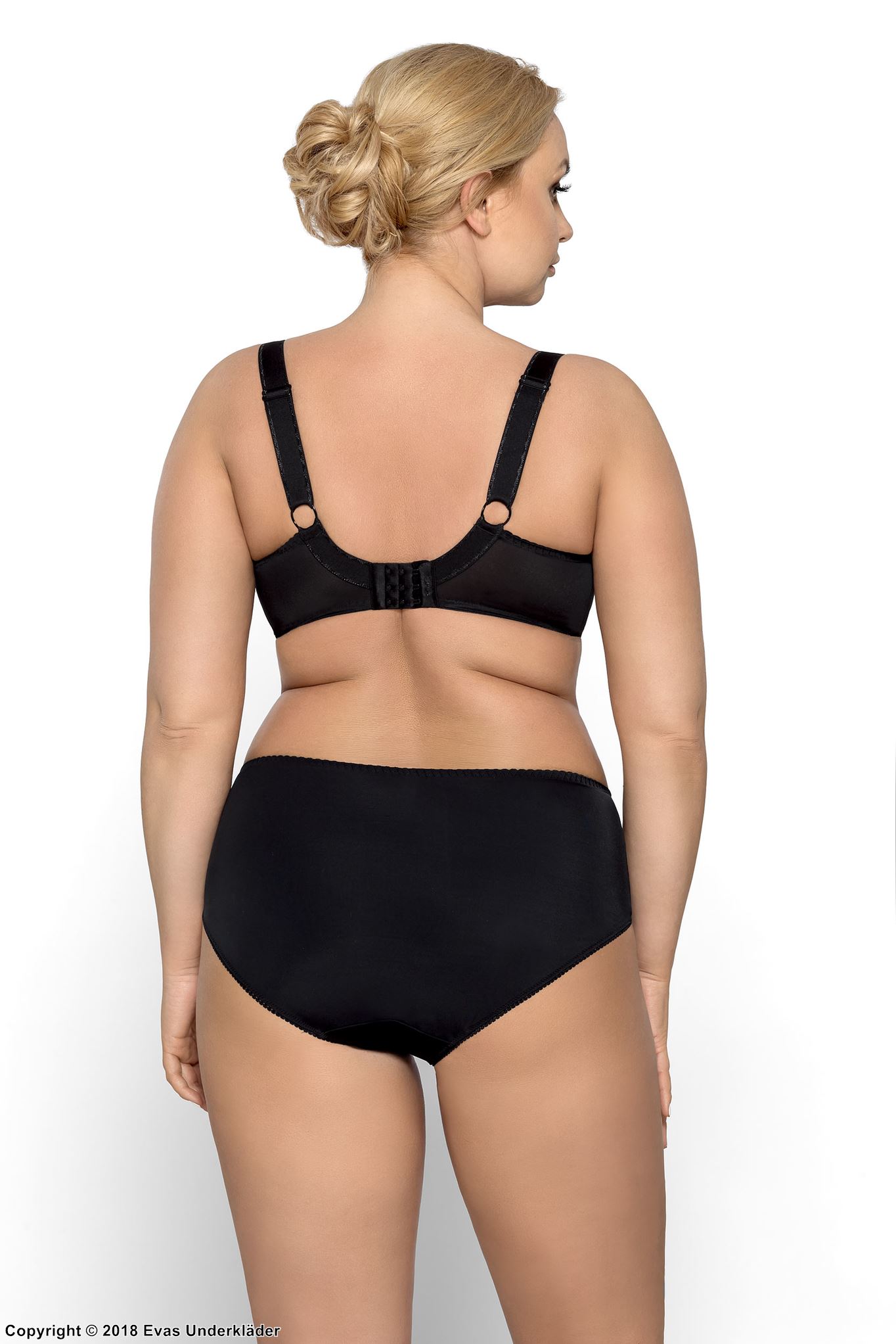 Klassisk truse, ensfarget bakside, nettinnlegg, plus size